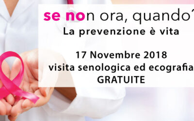 Il 17 novembre visita senologica ed eco gratuite
